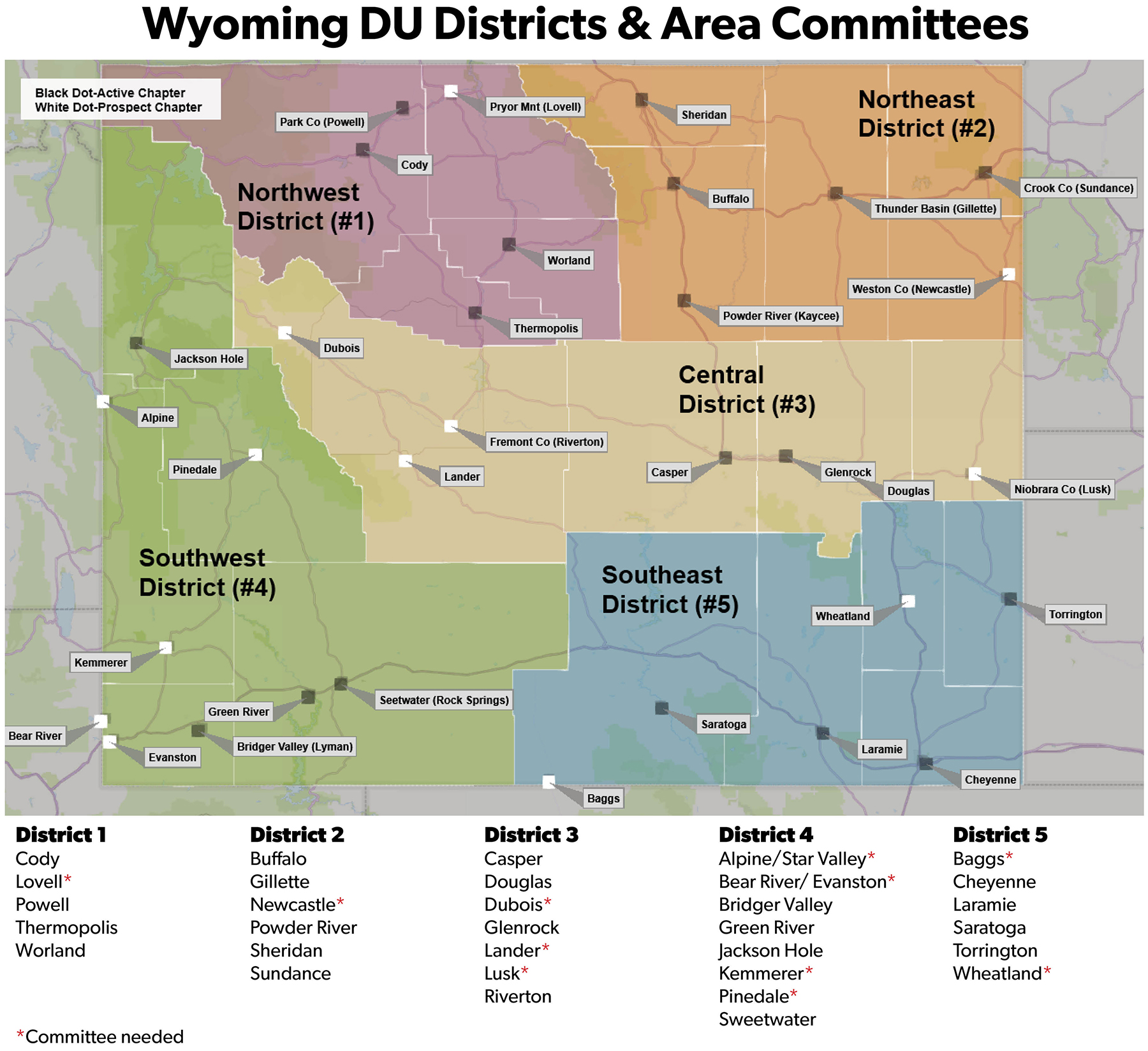 WYDU Organization Map