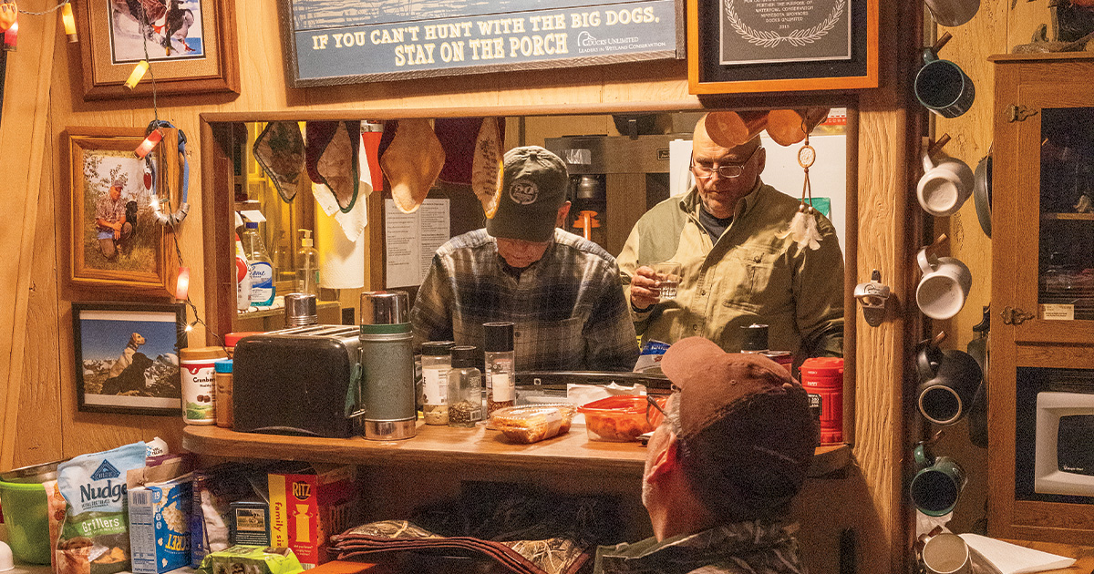 Kicking back at camp after the hunt. Photo by Doug Steinke