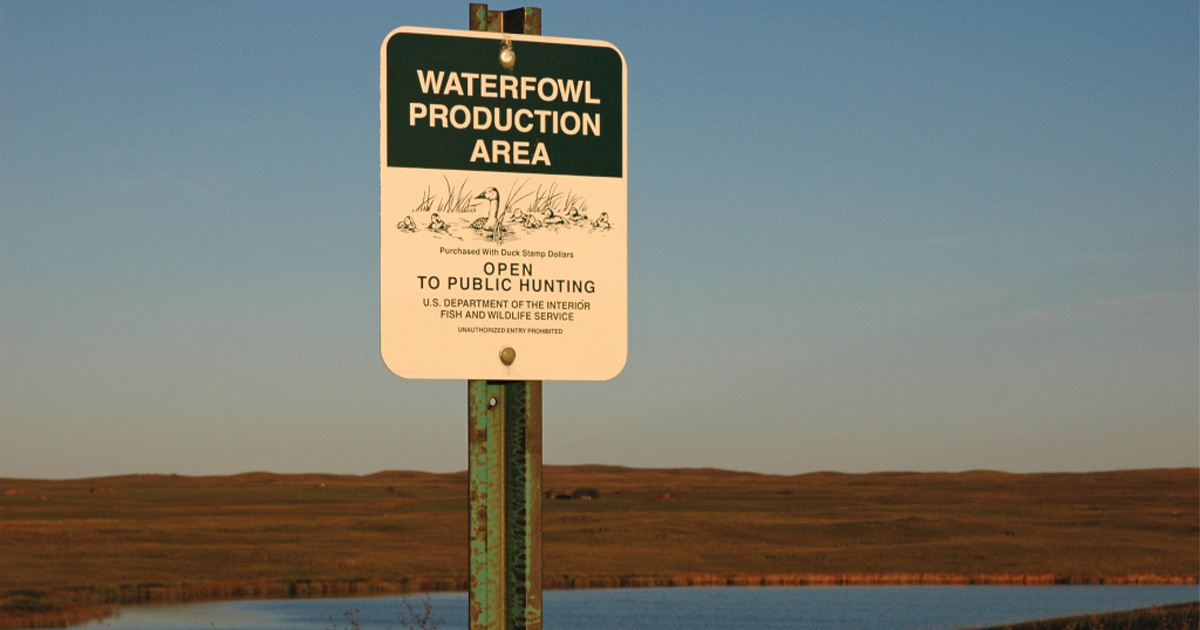 Waterfowl Production Area Sign