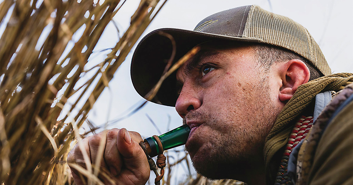 Hunter calling. Photo by Ed Wall Media