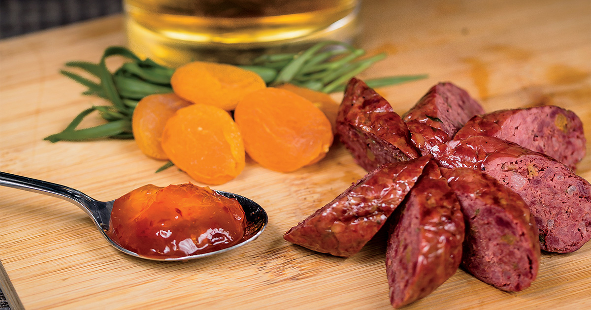 Image for Season’s-End Sausage: Apricot Tarragon Goose Sausage